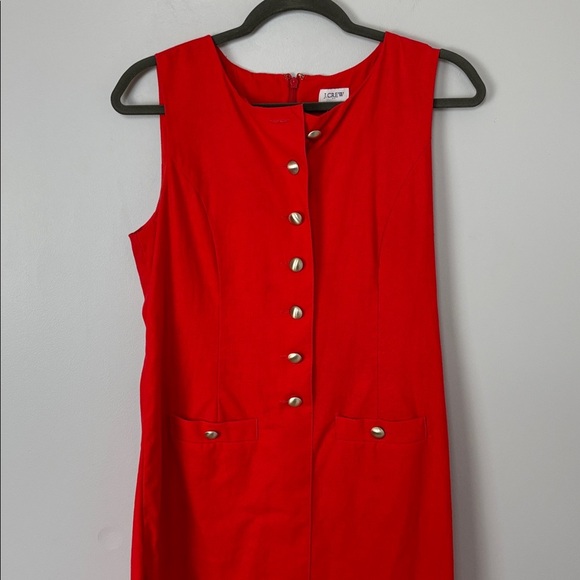 J. Crew Linen-blend Button Front Mini Dress in Linen Blend - Size 4 - Picture 2 of 9